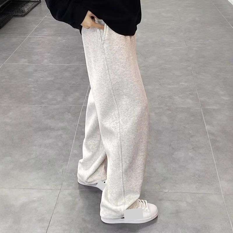 Erkek Günlük Eşofman Altı - Rahat Kesim Düz Paçalı Jogger Pantolon, Elastik Bel, Hafif ve Nefes Alabilir, İlkbahar ve Sonbahar İçin, Siyah ve Gri Seçenekler_voghion.com