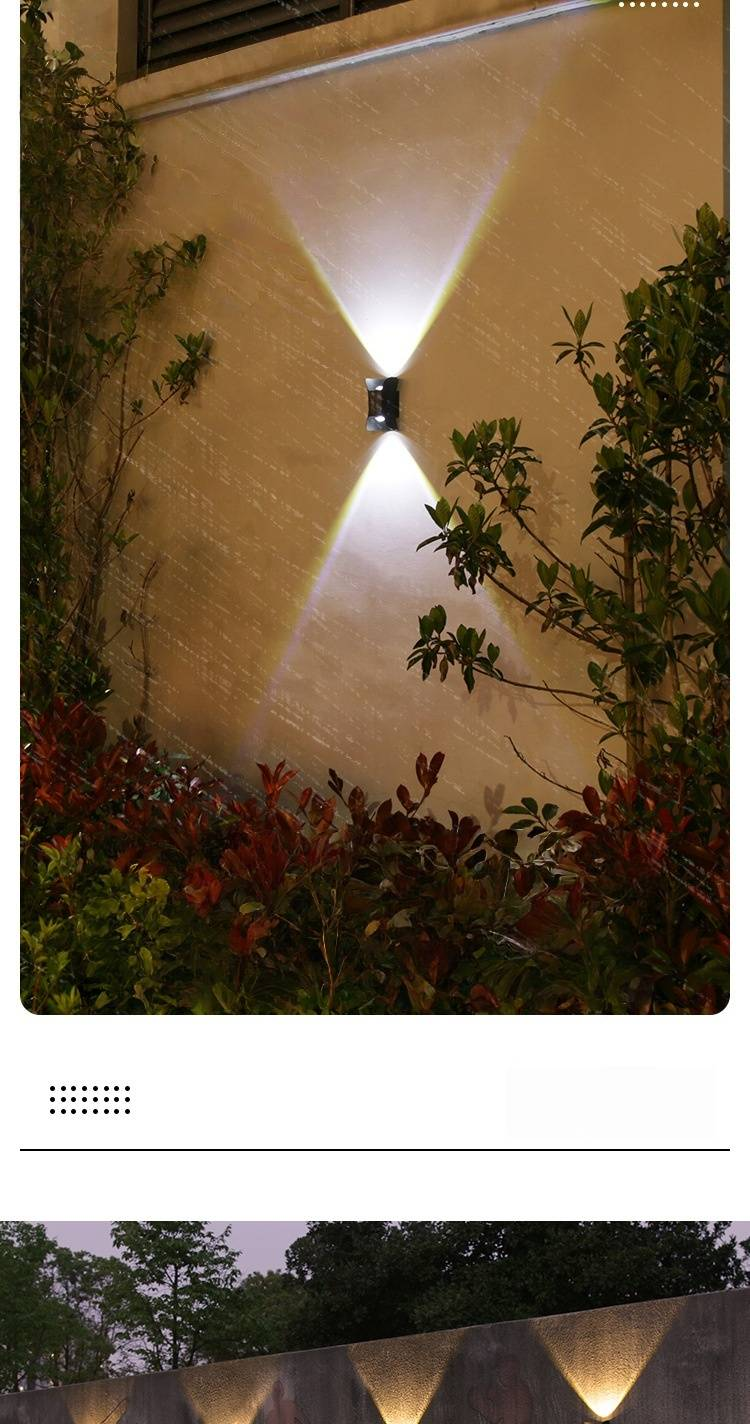 Solar Wall Light Outdoor, Waterproof LED Garden Light With Auto Sensor, Decorative Landscape Lighting For Patio, Yard, Pathway, Villa_voghion.com