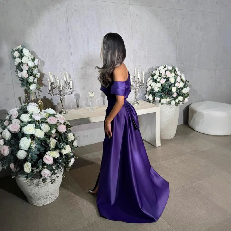 Robe de soirée portefeuille tube violette – Robe longue sexy à fente haute pour fêtes et galas (S-XXL) – Robe moulante élégante avec découpes latérales_voghion.com
