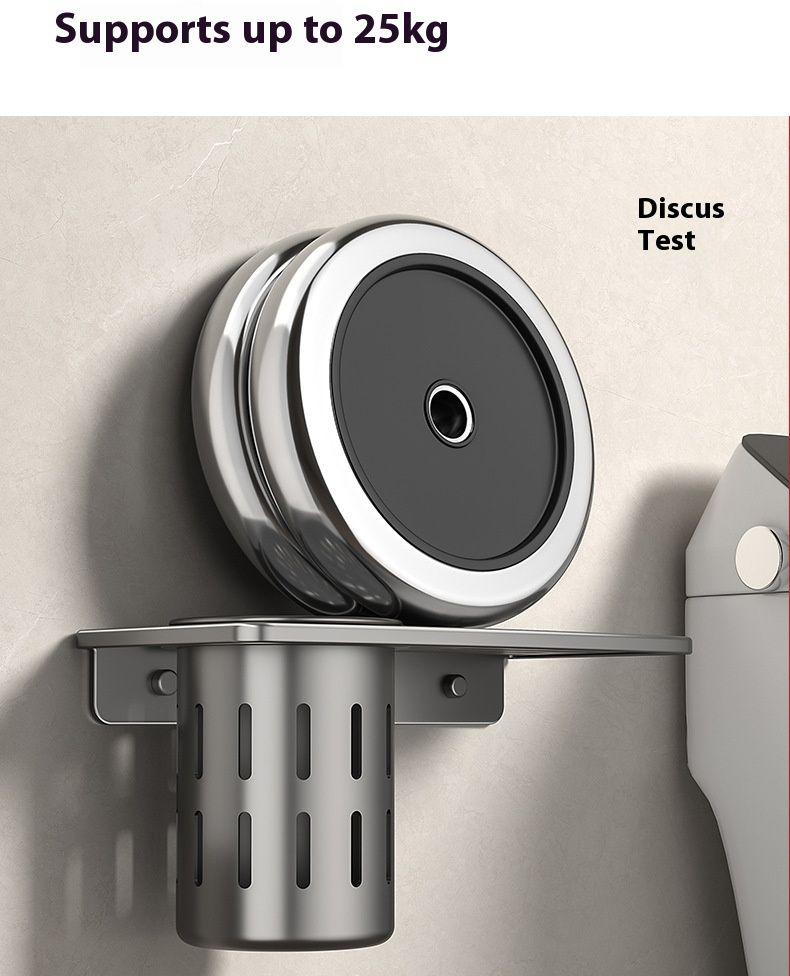 Premium Wall-Mounted Toilet Brush Holder – Heavy-Duty 30KG Capacity, Rustproof Aluminum & Powder-Coated Finish For Modern Bathrooms_voghion.com