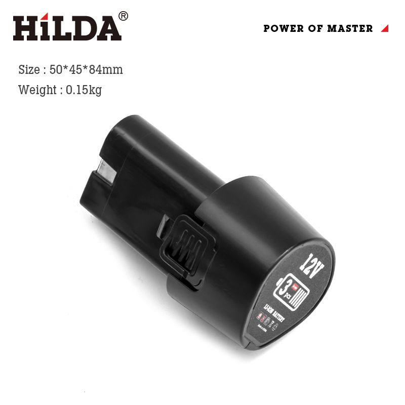 HILDA 12V/21V Cordless Lithium-Ion Drill Driver With 1/2 Batteries & Charger, Electric Screwdriver Set For Wood Metal Brick, 1350 RPM,_voghion.com