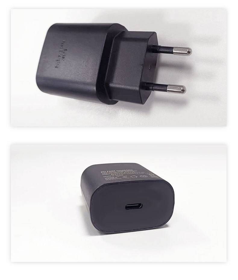 25W PD Fast Charger For Samsung – Compatible With S23/S22/Note10 & IPhone (US/EU Plug, White/Black, Includes 5A Fast Charge Cable)_voghion.com