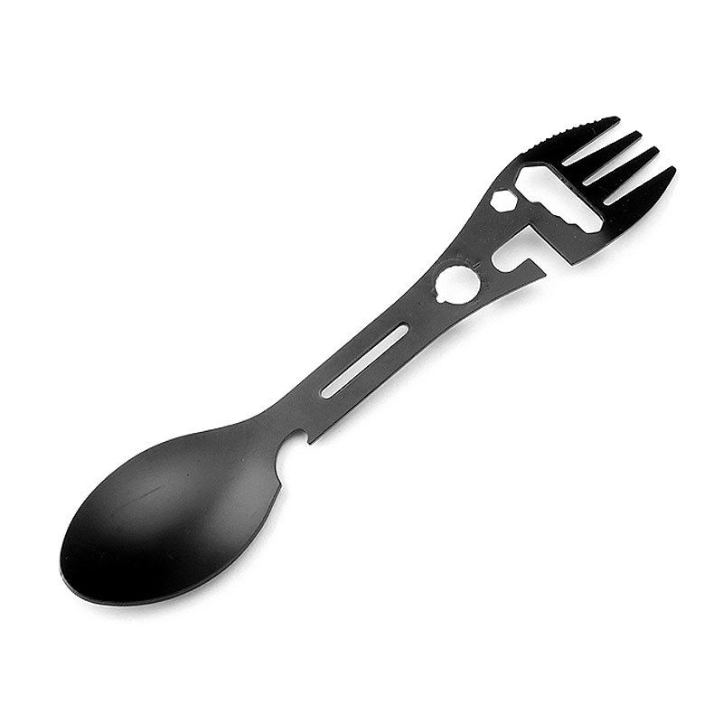 Outdoor Camping Cutlery Multifunctional Folding Spoon Combination Bottle Opener Portable Knife Fork_voghion.com