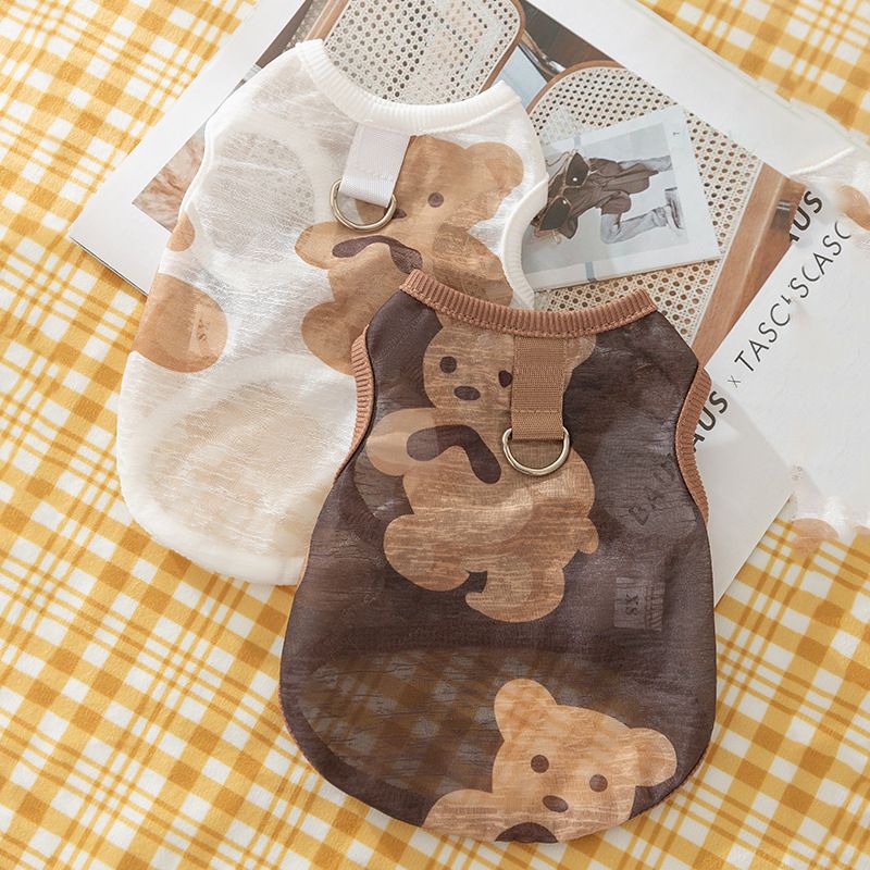 Ärmellose Netzweste für Frühling und Sommer für kleine Hunde, dünne Teddy-, Bichon- und Golden Retriever-Hundekleidung für große Hunde_voghion.com