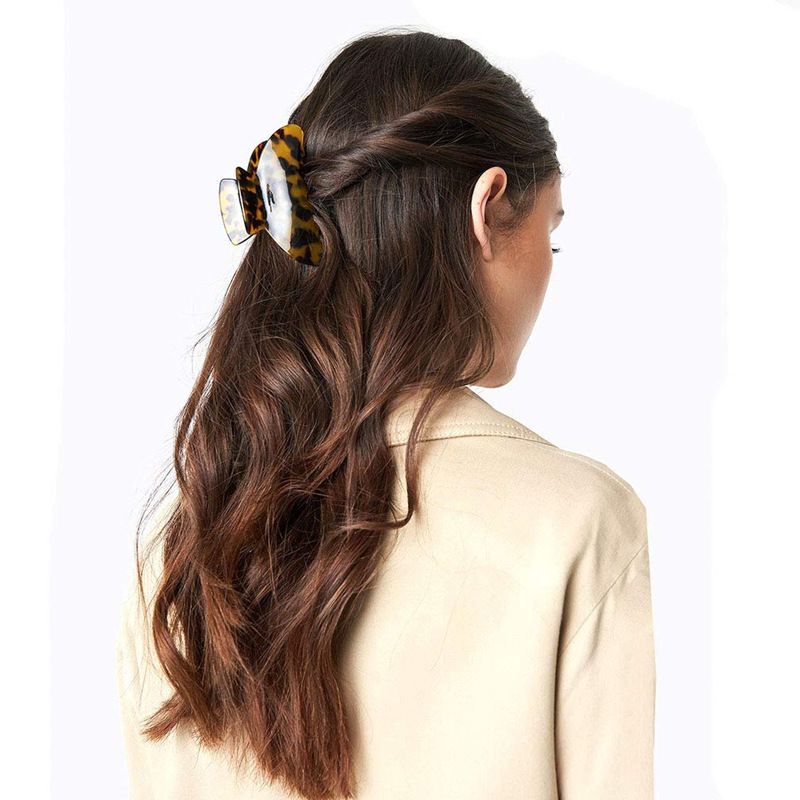 Copricapo in acetato acrilico con clip sulla parte posteriore della testa, fermaglio per coda di cavallo, accessorio per capelli_voghion.com