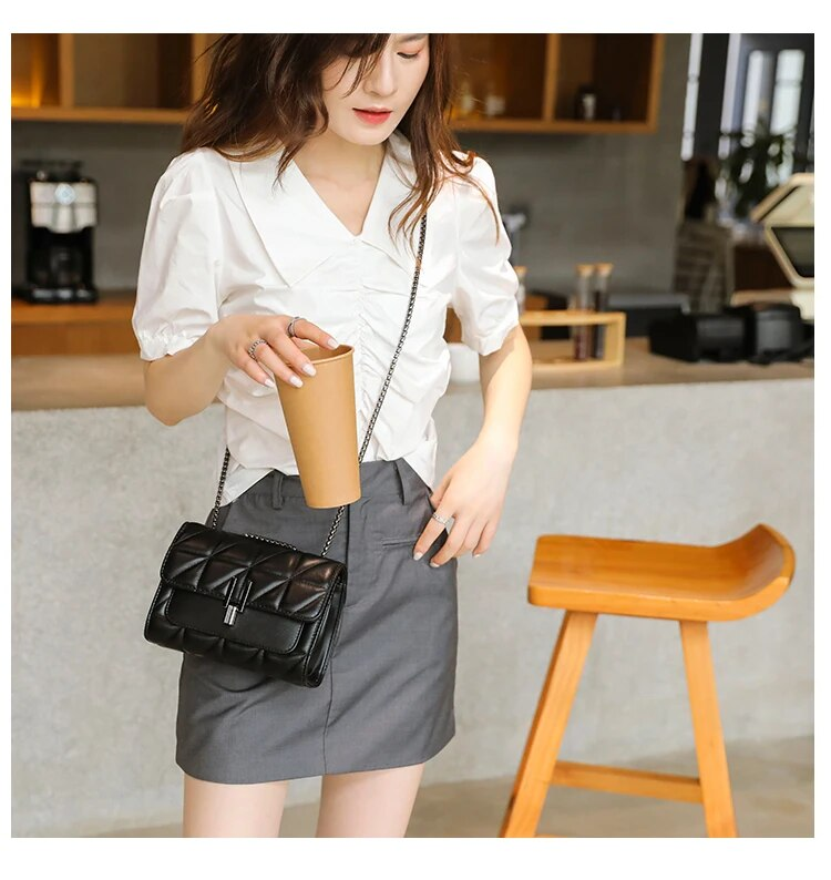 Luxury Designer Bags Women Leather Chain Crossbody Bags For Women Handbags Shoulder Bags Messenger Female Za Clutch_voghion.com