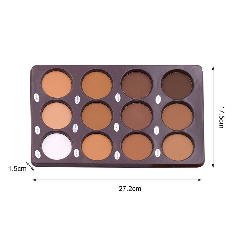 Hislaves Contour Palette Mattes, nicht fliegendes Pudertrimmen, dreidimensionaler Effekt, 12-Farben-Gesichts-Lidschatten-Highlighter-Palette, Make-up-Versorgung – 1 Stück_voghion.com