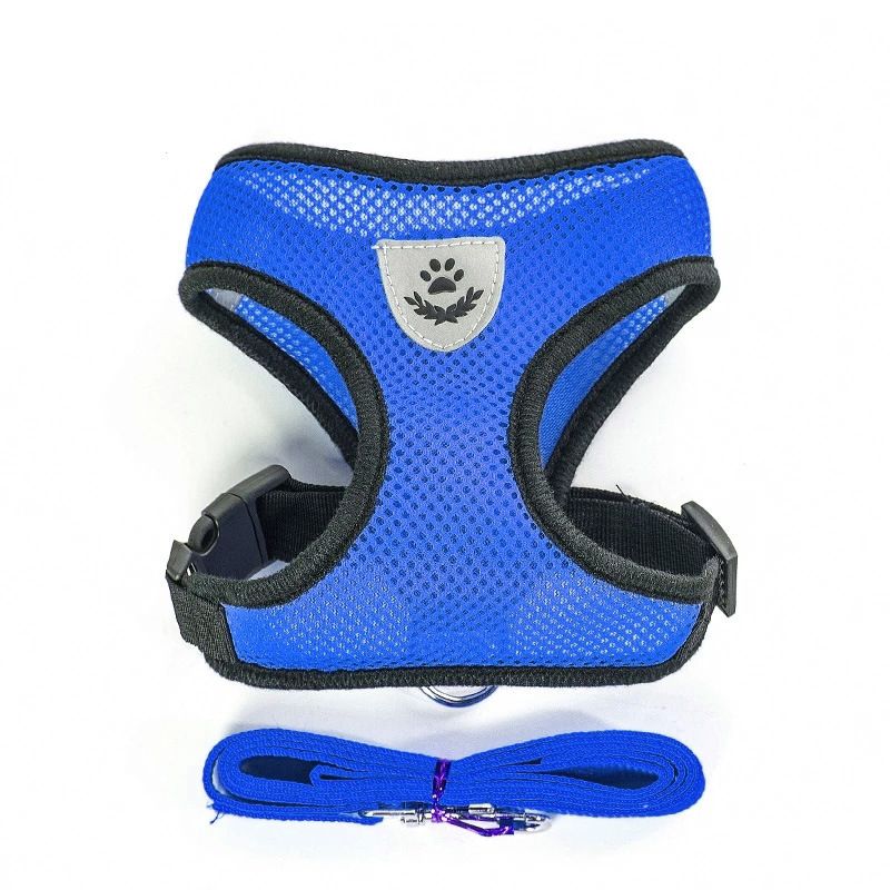 Coleira para cães pequenos, peitoral respirável para animais de estimação no verão, peitoral estilo colete para cães_voghion.com