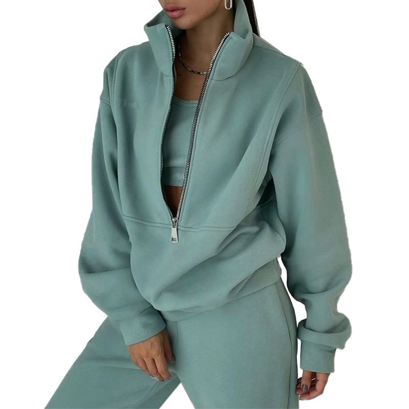 Women’s Clothing Spring Women's Two piece Suit ins Sweater Fleece Fashion Leisure Sports Suit_voghion.com