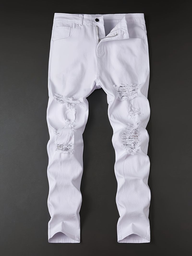 Basis herre skinny tight ripped denim nye herre skinnybukser_voghion.com