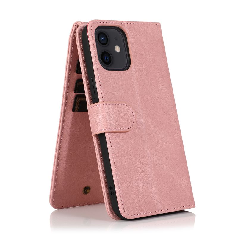 Mobile Phone Case Suitable For Iphone14 Leather Case Nine Carabiner Multifunctional Apple 14plus Skin-Sensitive Mobile Phone Protective Case_voghion.com