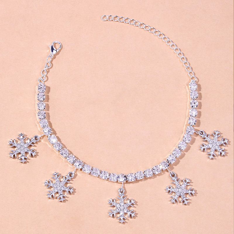 Bohemian Moud Hot Selling Foussaccessoiren Fraen Séiss Charm Schnéiflack Fousskett Fousskett_voghion.com