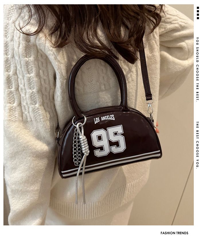 Bolso tote elegante para mujer, ideal para el trabajo y los viajes. Bolso de hombro de gran capacidad en PU con cierre de cremallera. Diseño ovalado y elegante disponible en blanco, rojo, negro y marrón._voghion.com