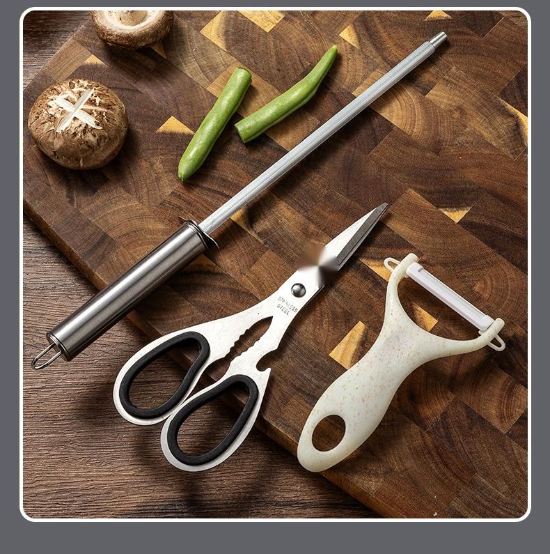 Stainless Steel Hollow Handle 8-Piece Kitchen Household Chef Meat Cutting Vegetable Fruit Multi-Purpose Knife Set_voghion.com