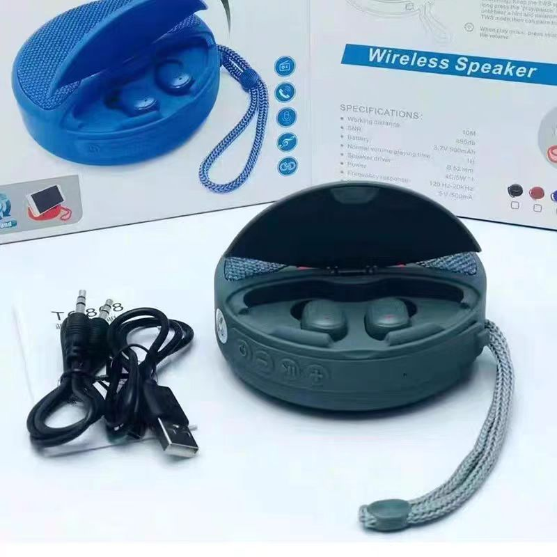 Oficiální originální Bluetooth reproduktor T&G808 2 v 1, venkovní přenosný mobilní výkon TWS, binaurální stereo, dárek, sportovní_voghion.com