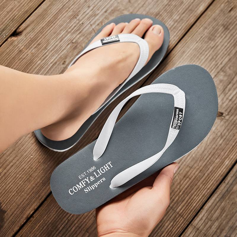 Tongs plates pour hommes, confortables et extensibles, idéales pour dormir à la maison, en vacances, en centre de villégiature et à la plage._voghion.com