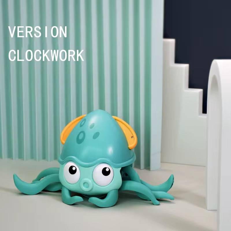 Sensor-Activated Escaping Octopus Electric Crawling Pet Toy With Singing & Obstacle Avoidance_voghion.com