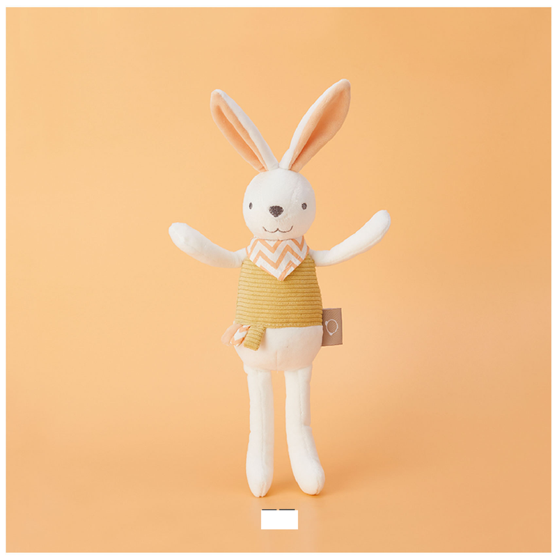 Nouveau lapin en peluche à poils courts jaune et vert, décoration de la maison, poupée de confort pour enfants, cadeau d'anniversaire_voghion.com
