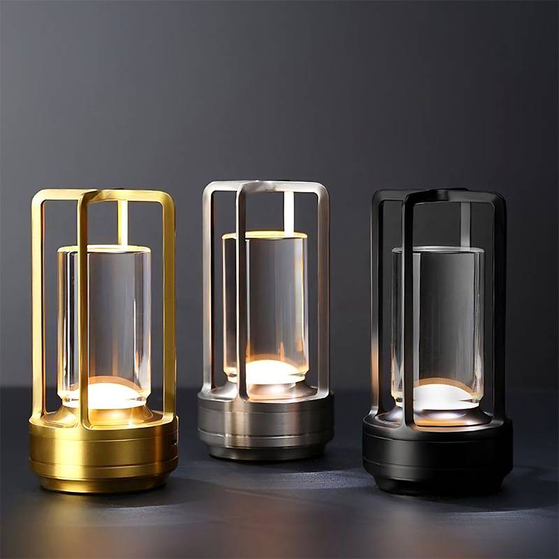 Tragbare LED-Tischlampe – dimmbares warmes Licht für Camping, Bar und Esszimmer (über USB wiederaufladbar, Touch-Steuerung, 3 Beleuchtungsmodi, Nachtlicht)_voghion.com