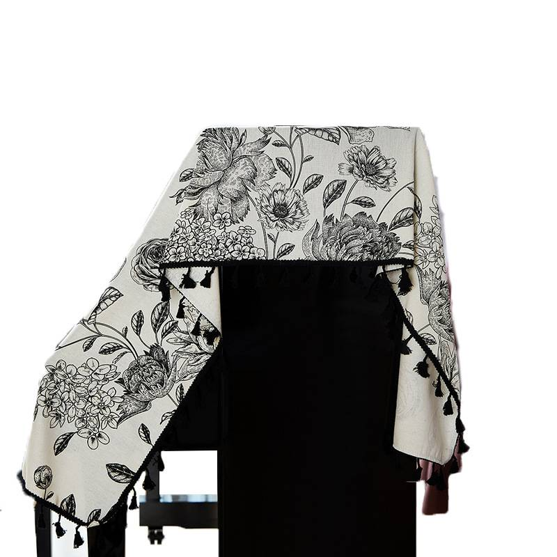 Tovaglia geometrica - 59% cotone 41% poliestere, antiscivolo, antimacchia e resistente al calore, per sala da pranzo, ufficio, hotel, rettangolare/rotonda_voghion.com
