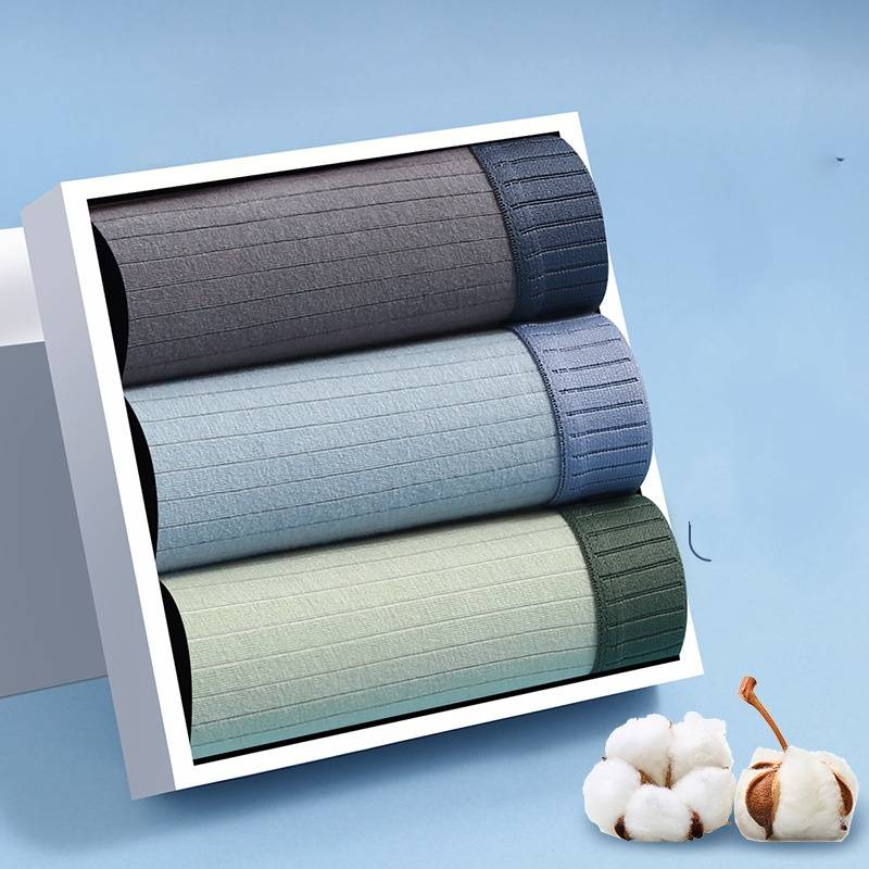 Boxer da uomo in cotone traspirante - Morbidi slip a vita media con comoda cintura per l'uso quotidiano (diversi colori e taglie)_voghion.com