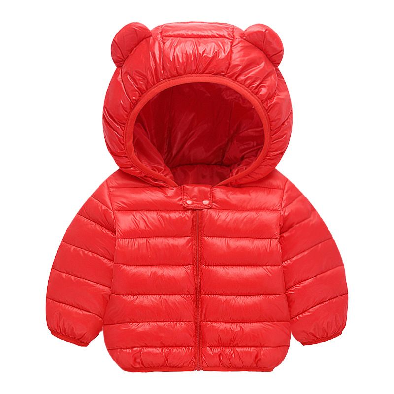 Giacca invernale per bambini con orecchie di animali - Cappotto imbottito leggero per bambini e bambine, morbido capospalla con cappuccio in poliestere per neonati e bambini piccoli (80-120 cm)_voghion.com