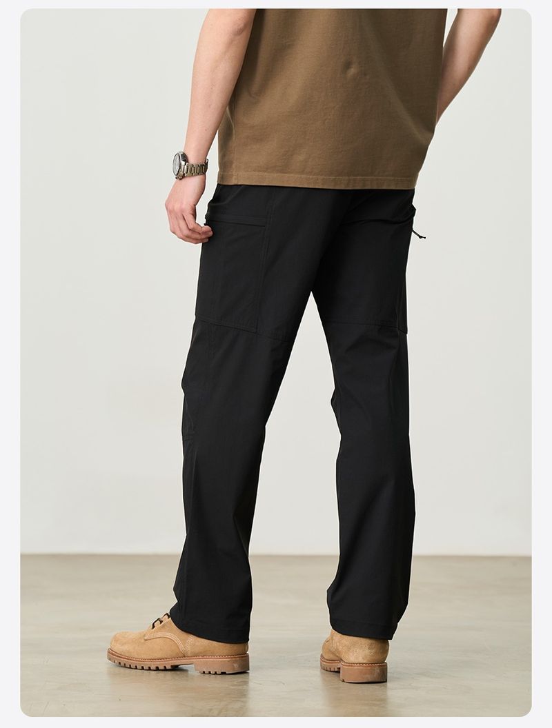 Wasserdichte Softshell-Wanderhose für Herren – Leichte Hose aus Stretch-Nylon mit winddichter Technologie und Multi-Taschen-Design_voghion.com