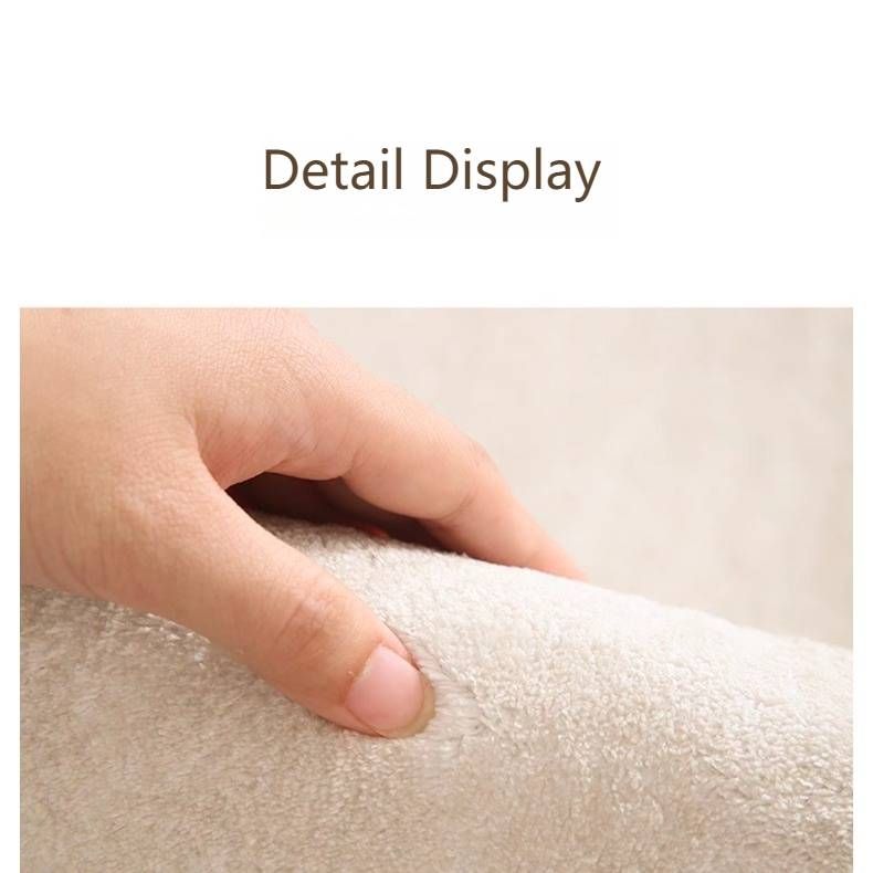 Luxury Cream-Colored Living Room Rug – Soft Polyester Sofa Carpet For Bedroom & Lounge – Stain-Resistant Easy-Clean Area Mat_voghion.com