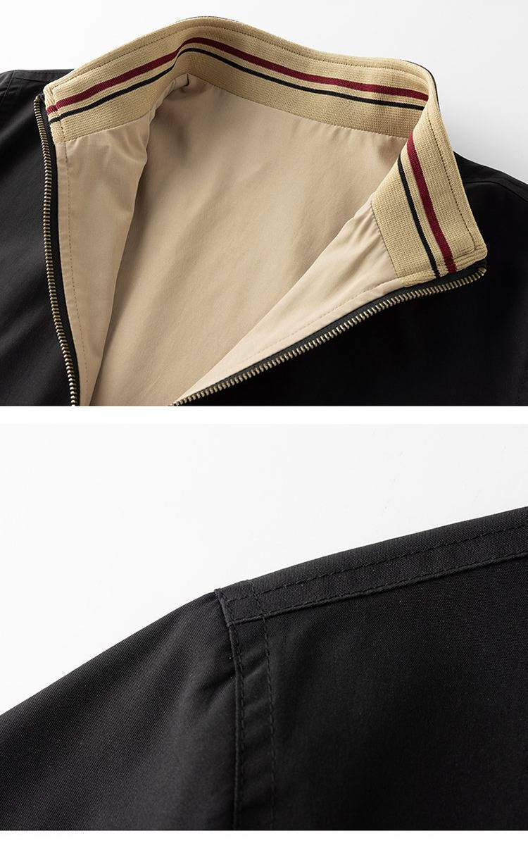 Men's Reversible Bomber Jacket – Lightweight Zip-Up Streetwear Coat (S-2XL)_voghion.com