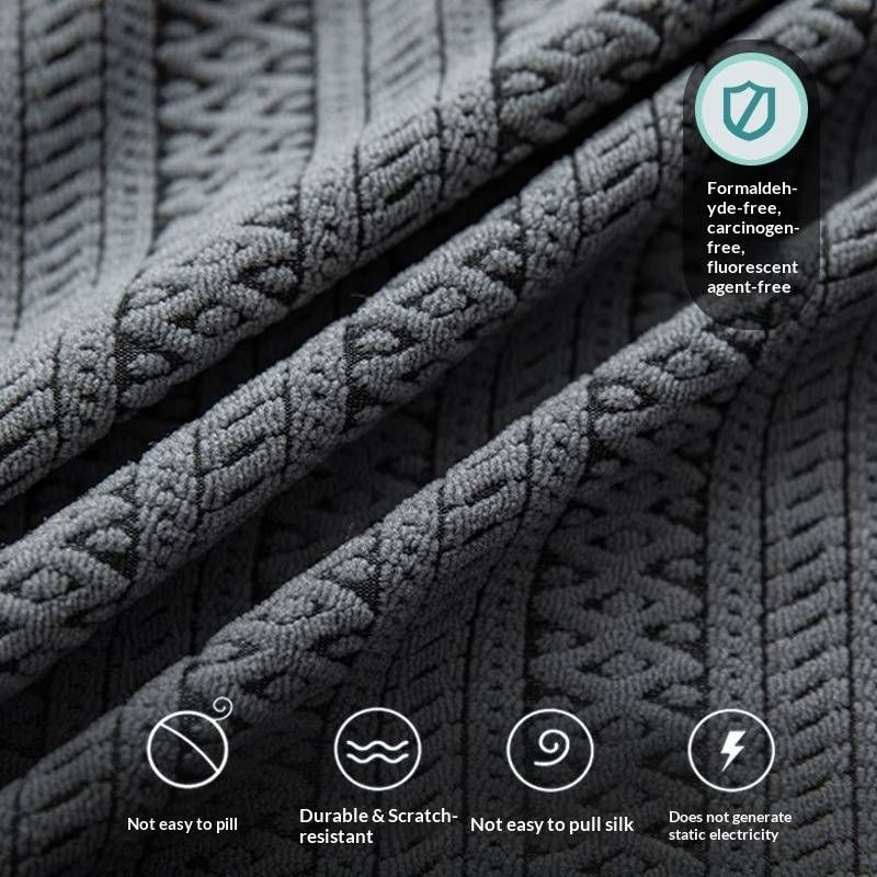 Coprisedie moderne in jacquard – Coprisedie da pranzo in poliestere elasticizzato con elastico antiscivolo, design a righe per casa e bar_voghion.com