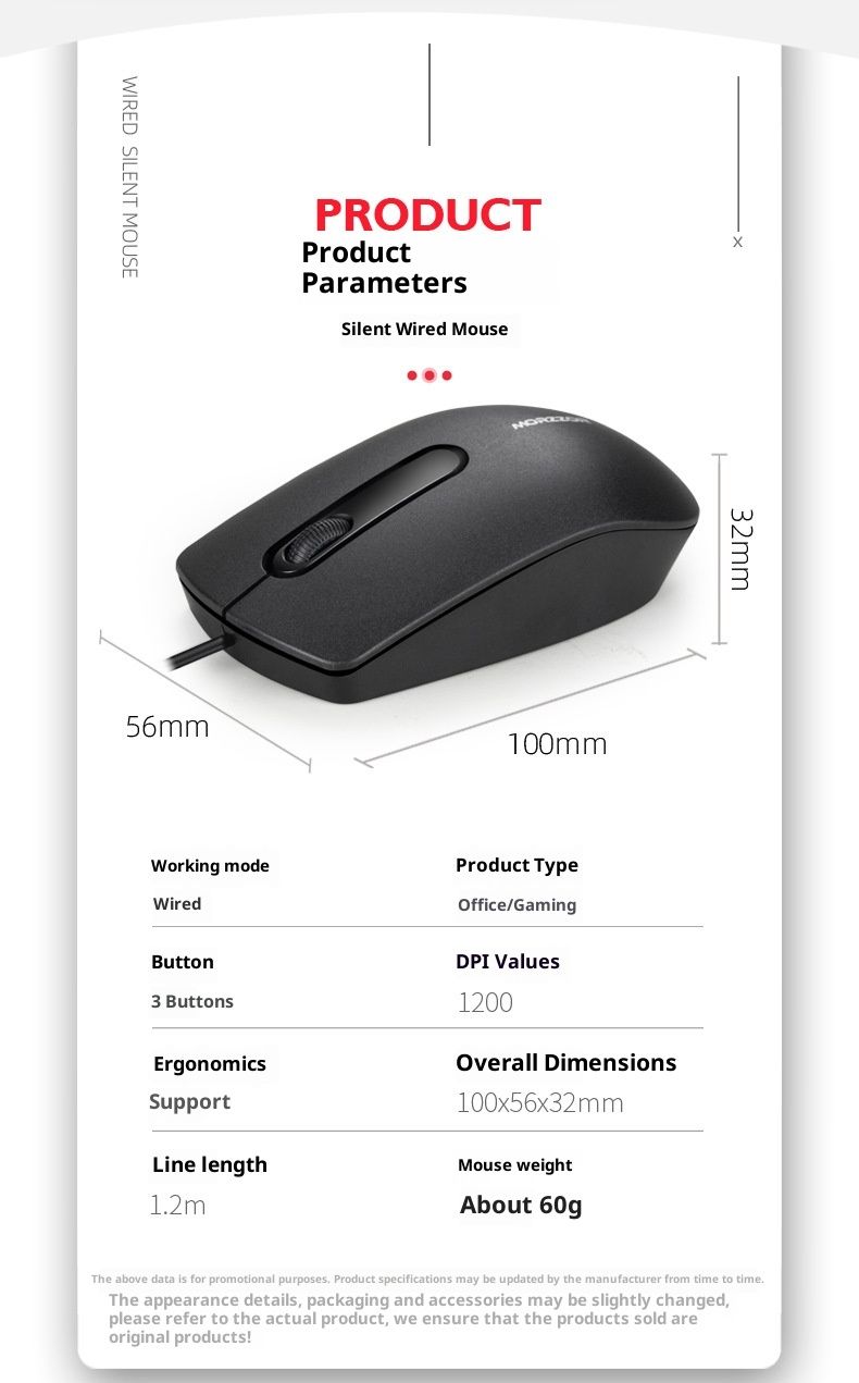 Digitex Digitex Nuovo modello privato Mouse da ufficio per computer portatile da gioco cablato Design silenzioso_voghion.com