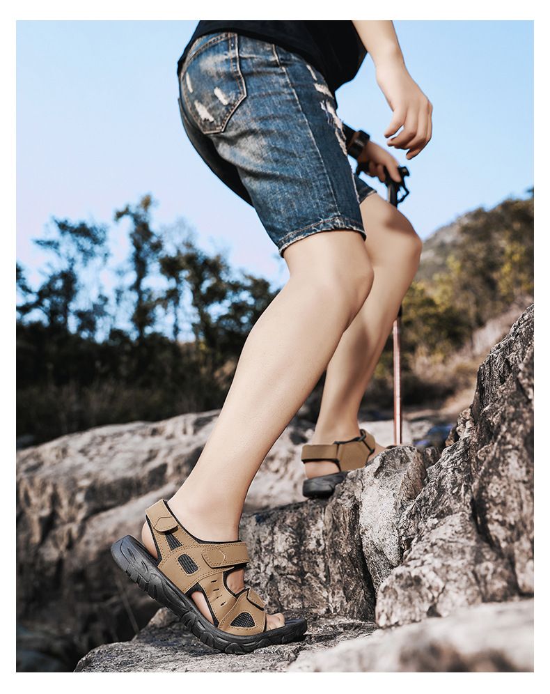 Beach 2025 Summer New Lightweight Open Toe Men's Adults Large Sandals_voghion.com