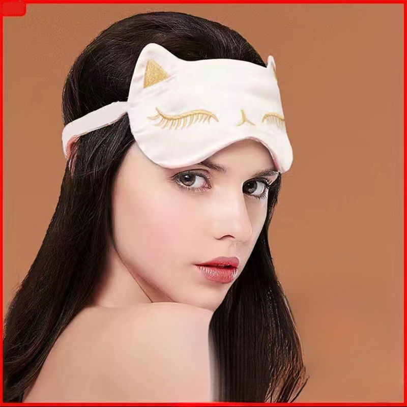 Silk Sleep Mask For Men And Women, Comfortable, Relieves Eye Fatigue, Light Blocking, Nap Aid, Breathable, Adjustable,_voghion.com