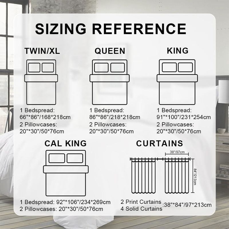 9 Piece Soft All-Season Washed Microfiber Cover Set , Twin/Queen/King/Calking Bedding Set With Pillowcases,Bedspread Print Curtains & Solid Curtains,Print, Moisture-Wicking, Soft ,Cooling, Easy Care_voghion.com