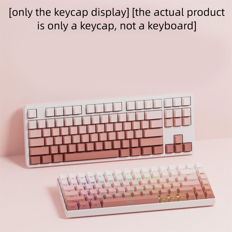 Mist Blue Gradient Side Engraved Translucent PBT Customized 130+ Small Full Set Personalized Dye Sublimation Keycaps_voghion.com