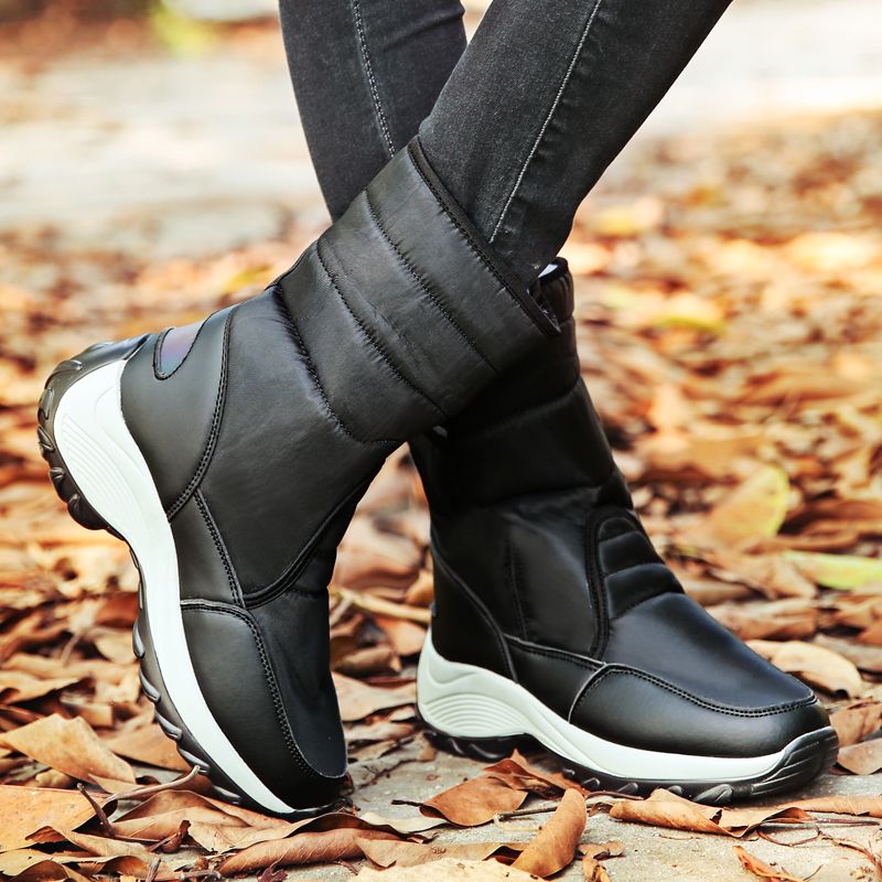 HZCL New High-top Cotton Shoes With Suede Warm Women's Shoes And Long-barreled Snow Boots In Winter_voghion.com