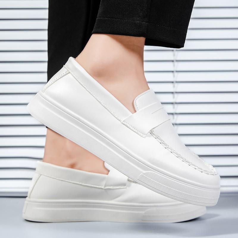 Mode Britische Mode Plattform Slip-on Leder Herren Loafer Frühling Herbst Designer Neue Weiche Sohle Weiches Leder Herren Abendschuhe_voghion.com