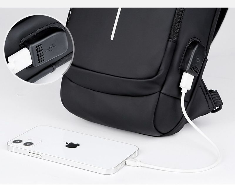 Petto da uomo multifunzionale con password antifurto sul retro, tracolla impermeabile monospalla di grande capacità per auto sportiva cool_voghion.com