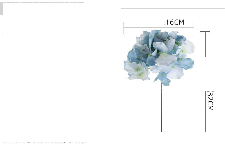 Testa di ortensia produttore di fiori artificiali decorazione della casa copricapo bouquet da sposa fiore strada piombo fiore muro fiore artificiale MW07356_voghion.com