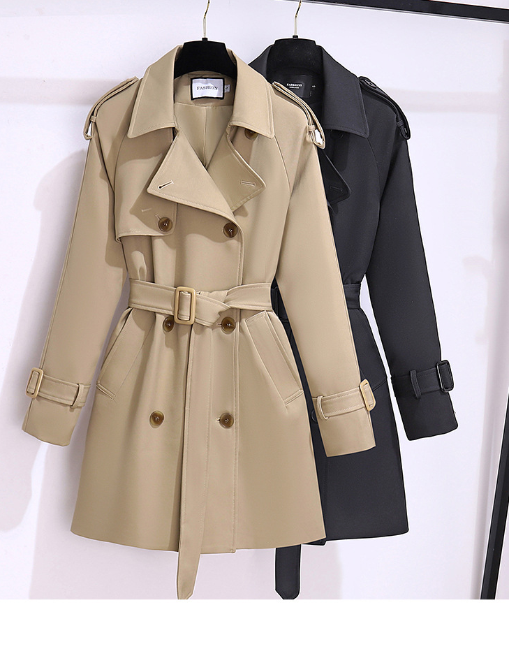 Nouveau manteau coupe-vent court style coréen kaki britannique_voghion.com