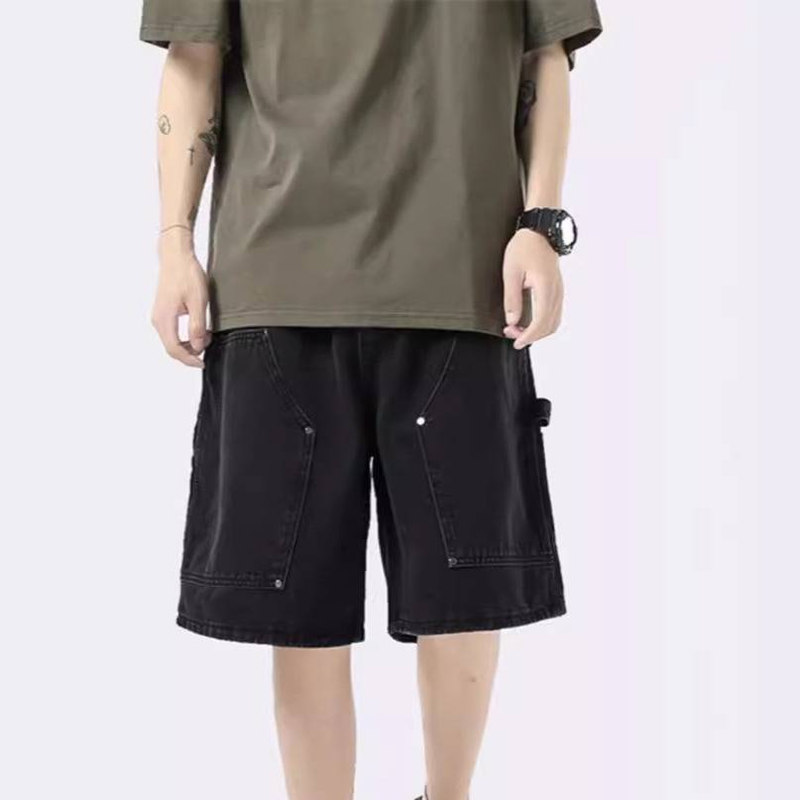 Herrenbekleidung Jeans Sommer Dünne Retro High Street Fashion Shorts Lose Gerade Lässige Gewaschene Hose_voghion.com