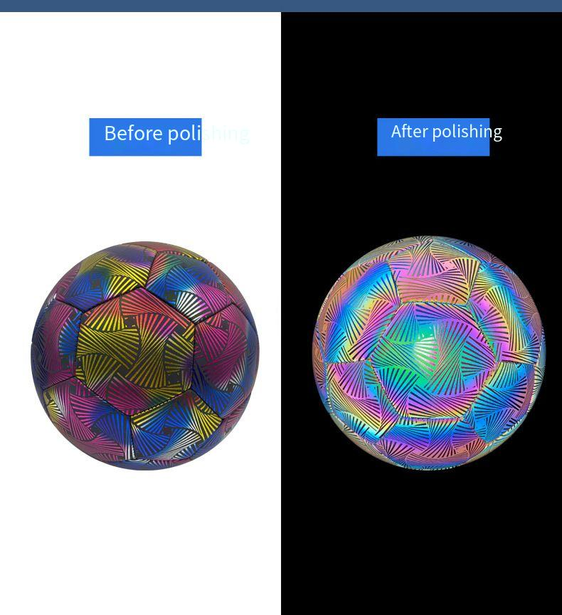 Balón de fútbol fluorescente azul de panal n.° 5 para entrenamiento de competición estudiantil, regalo luminoso que brilla en la oscuridad._voghion.com
