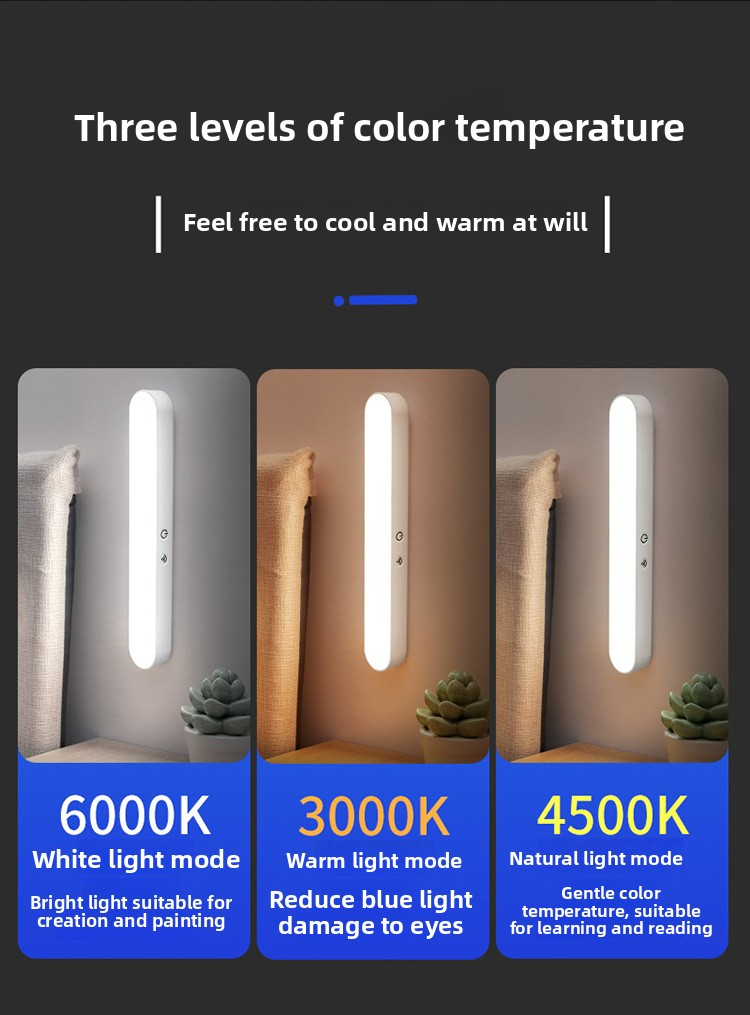 Lampada da scrivania a LED magnetica - Lampada da studio ricaricabile da 32 cm/42 cm, per proteggere gli occhi, con controllo touch, 3 modalità colore e timer, dimmerabile per dormitorio e comodino_voghion.com