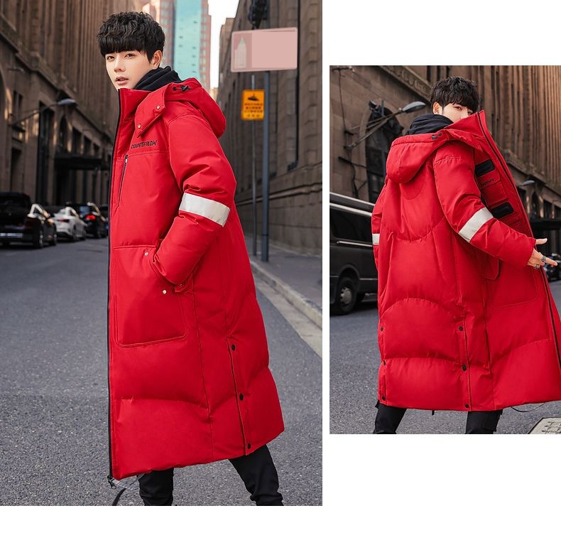 Men's Clothing Winter Long Down Coat Knee-Length Extreme Cold Weather Parka With 600FP White Duck Feather, Windproof Thickened Hooded Jacket_voghion.com