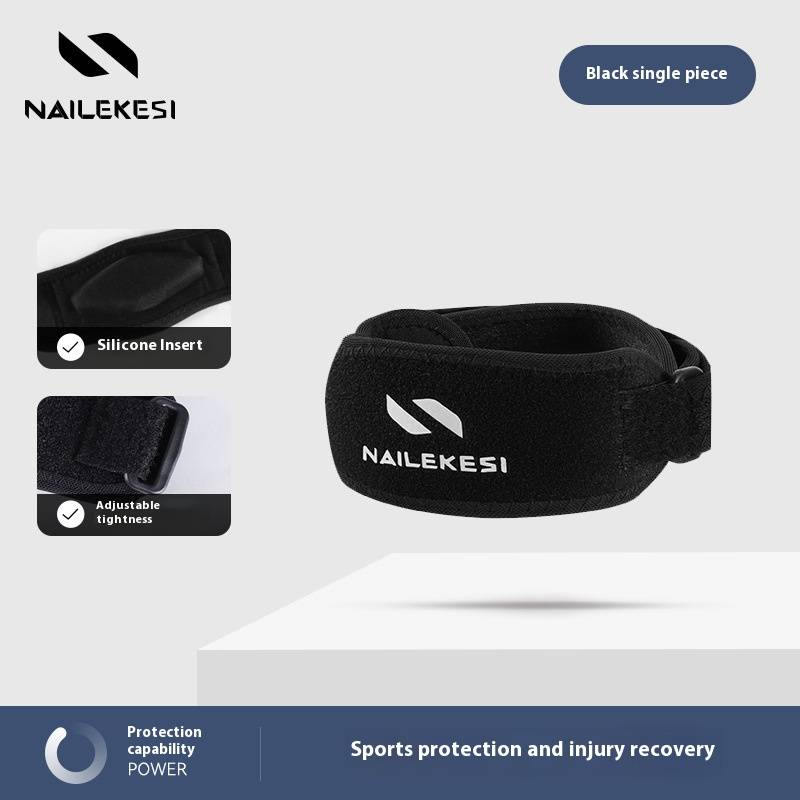 Compression Elbow Sleeve – Adjustable Support For Tennis, Badminton & Basketball – Breathable & Anti-Slip Design (Single Piece, Black)_voghion.com