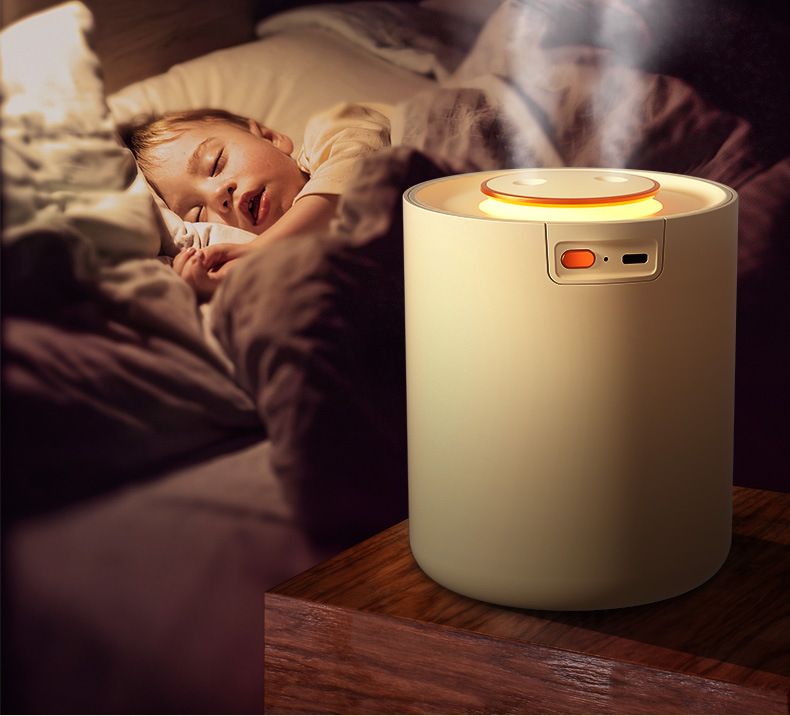 Umidificatore USB a doppia nebulizzazione con luce notturna, umidificatore d'aria silenzioso da 2,5 l per casa e ufficio, diffusore di aromaterapia portatile con spegnimento automatico_voghion.com