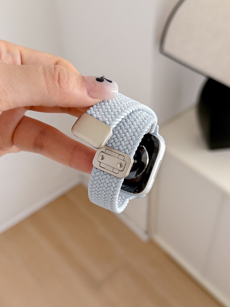 Applicabile ai cinturini per iWatch: Apple Watch 987 di decima generazione in nylon intrecciato, cinturino sportivo adesivo magnetico per Apple Watch 6_voghion.com