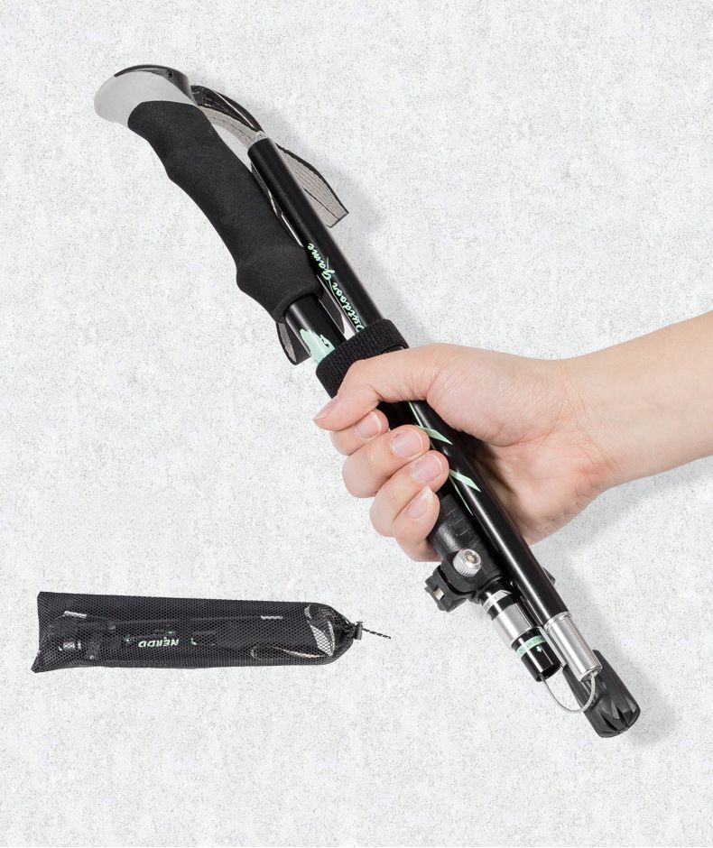 Aluminum Alloy Folding Ultralight Ultra-hort Telecopic Outdoor Trekking Pole Hiking Climbing Walking Stick 5_voghion.com