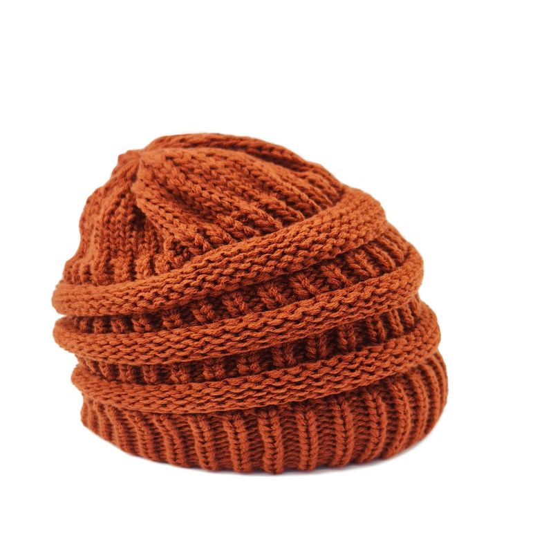 Women's Knitted Brimless Warm Solid Top, Autumn And Winter Set Hat, Skiing Skull Hat Without Lining_voghion.com