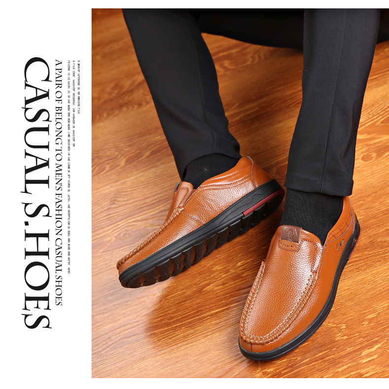 Erkek Modası İngiliz Stili Klasik Rahat İnek Derisi Siyah Sıcak Satış Nefes Alabilir İş Slip-on Erkek Deri Ayakkabı Büyük Beden_voghion.com